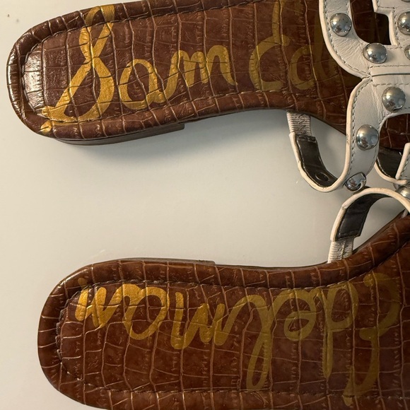 Sam Edelman White Studded Slide Sandals - Picture 2 of 6